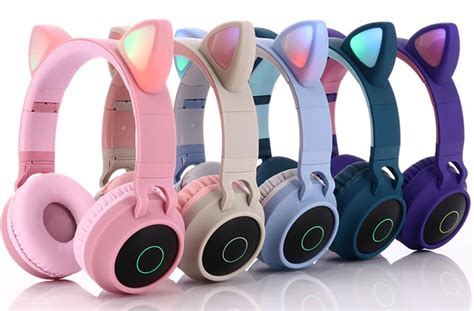 light up kitty ear headphones|noise cancelling headphones for cats.